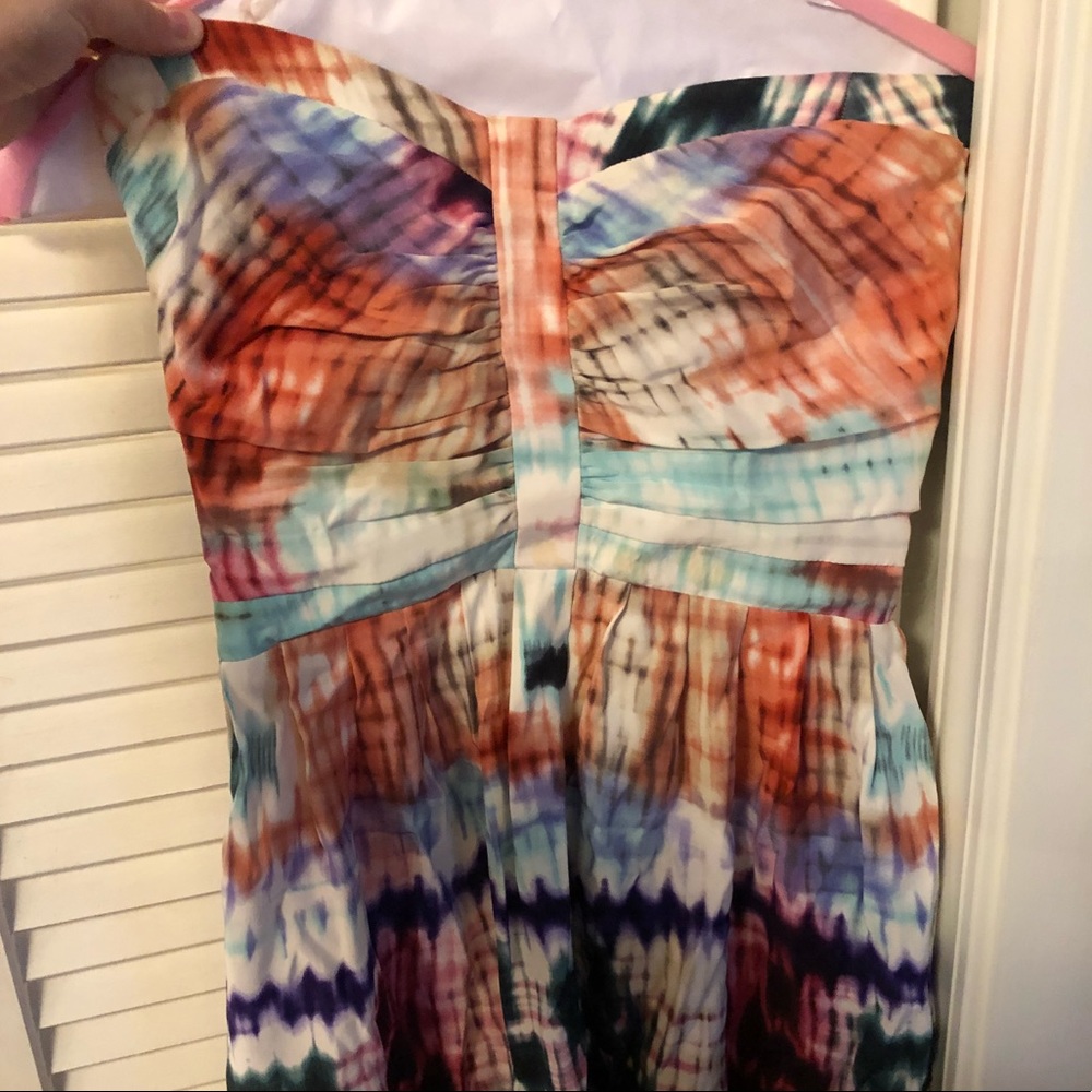 Parker Multicolored Mini Strapless Dress